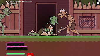 Gioco hentai giapponese: una donna prigioniera combatte i goblin ma fallisce e viene scopata duramente