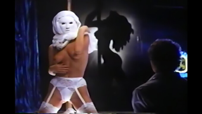 Stripper performs a dance, followed by a choking scene with a tied-up man