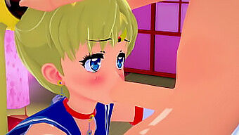 Vòng một và mông to của Sailor Moon được mút một cách say đắm trong video hentai 3D SFM này